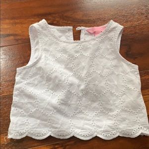 Lilly Pulitzer Crop top white lace size 4